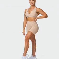 Muscle Nation Welcome To The Club Signature Scrunch Midway Shorts - Brown Sugar Mini Cheetah Print 15 Muscle Nation Welcome To The Club Signature Scrunch Midway Shorts - Brown Sugar Mini Cheetah Print