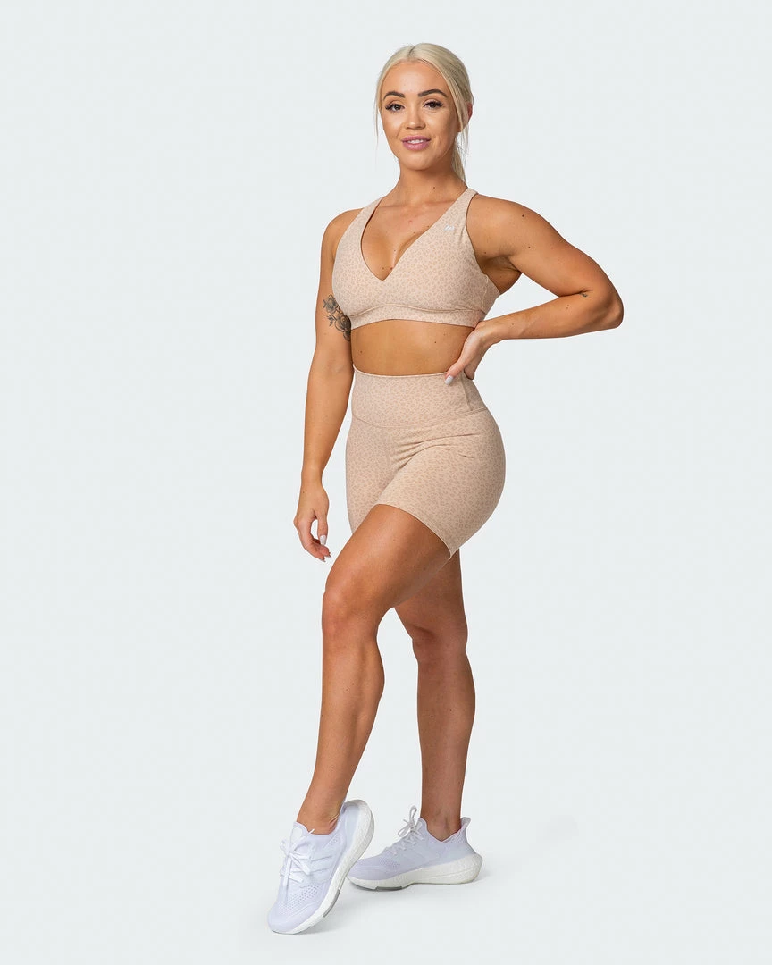 Muscle Nation Welcome To The Club Signature Scrunch Midway Shorts - Brown Sugar Mini Cheetah Print 9 Muscle Nation Welcome To The Club Signature Scrunch Midway Shorts - Brown Sugar Mini Cheetah Print