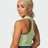 Muscle Nation Classic Rib Cropped Tank - Minty