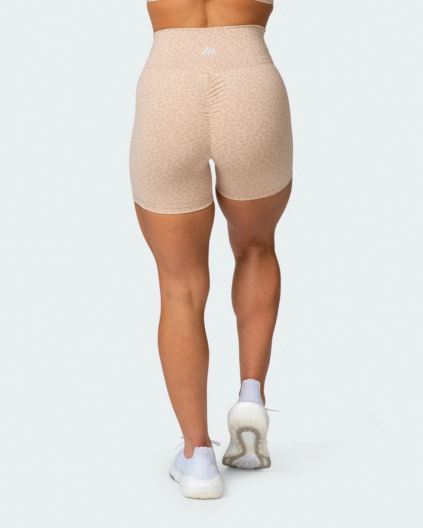 Muscle Nation Welcome To The Club Signature Scrunch Midway Shorts - Brown Sugar Mini Cheetah Print 8 Muscle Nation Welcome To The Club Signature Scrunch Midway Shorts - Brown Sugar Mini Cheetah Print