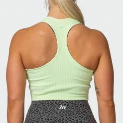 Muscle Nation Classic Rib Cropped Tank - Minty