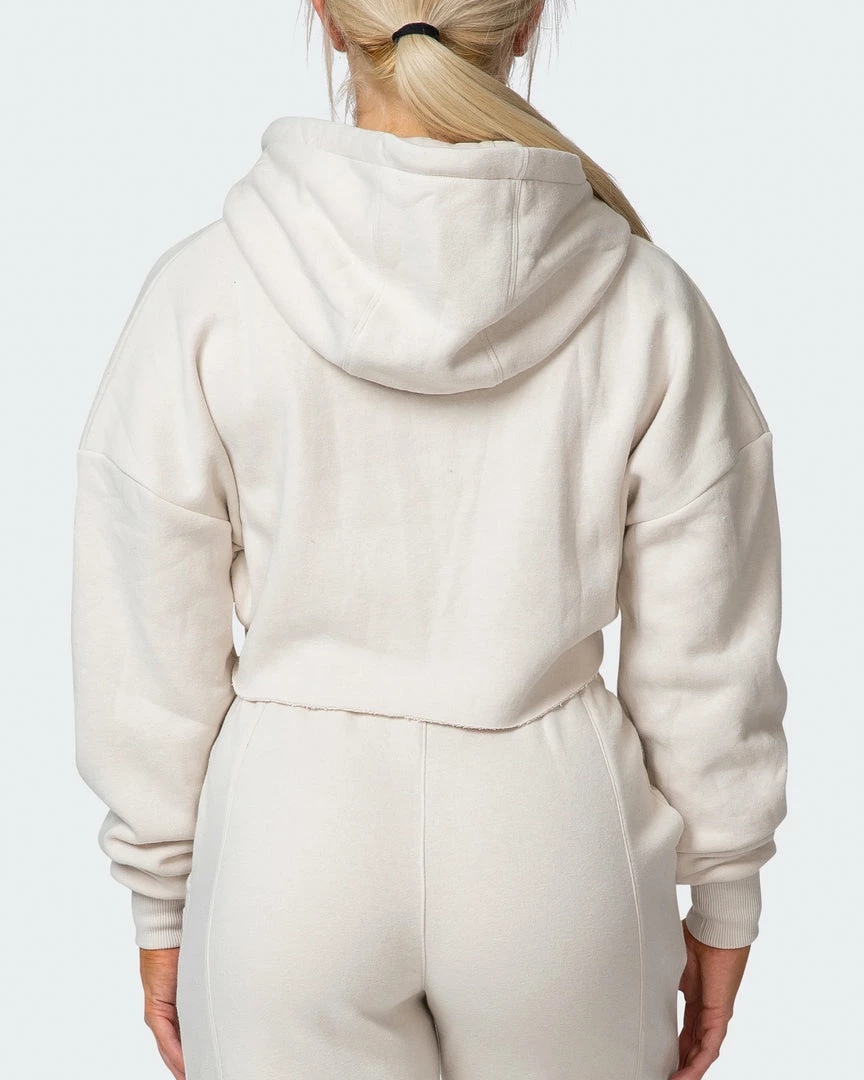 Muscle Nation Welcome To The Club Lounge Cropped Hoodie - Almond 8 Muscle Nation Welcome To The Club Lounge Cropped Hoodie - Almond