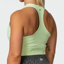 Muscle Nation Classic Rib Cropped Tank - Minty