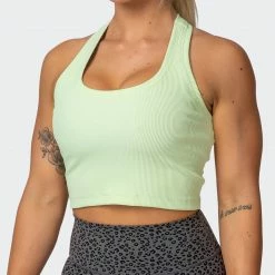 Muscle Nation Classic Rib Cropped Tank - Minty