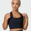 Muscle Nation Classic Rib Cropped Tank - Black Welcome To The Club