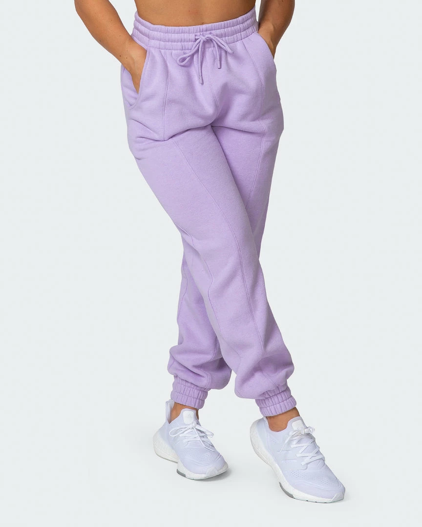 Muscle Nation Lounge Trackpants - Lilac 3 Muscle Nation Lounge Trackpants - Lilac