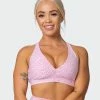 Muscle Nation All-Star Deep V Bra - Rose Quartz Mini Cheetah Print Welcome To The Club