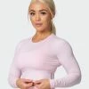 Muscle Nation MN Everyday Cropped Long Sleeve Top - Rose Quartz Welcome To The Club 2 Muscle Nation MN Everyday Cropped Long Sleeve Top - Rose Quartz Welcome To The Club