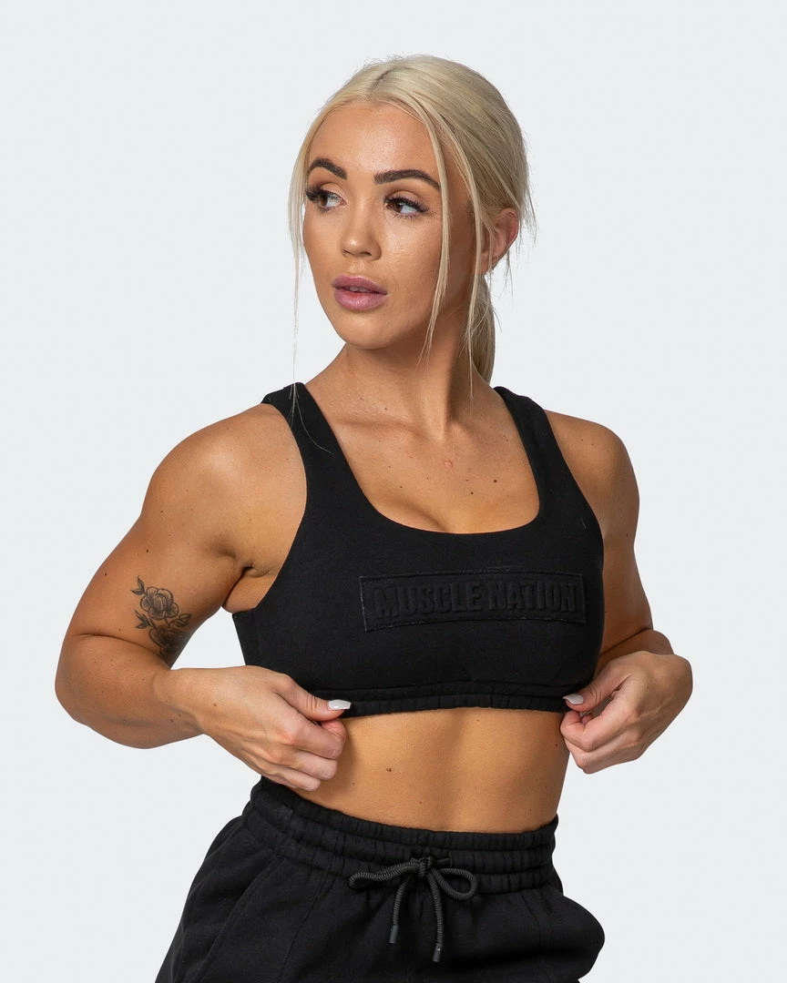Muscle Nation Lounge Crop - Black 3 Muscle Nation Lounge Crop - Black