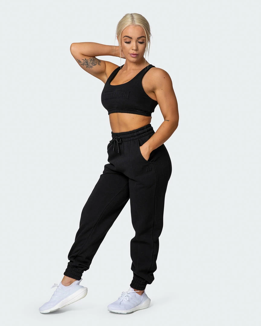 Muscle Nation Lounge Crop - Black 9 Muscle Nation Lounge Crop - Black