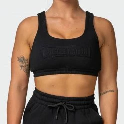 Muscle Nation Lounge Crop - Black