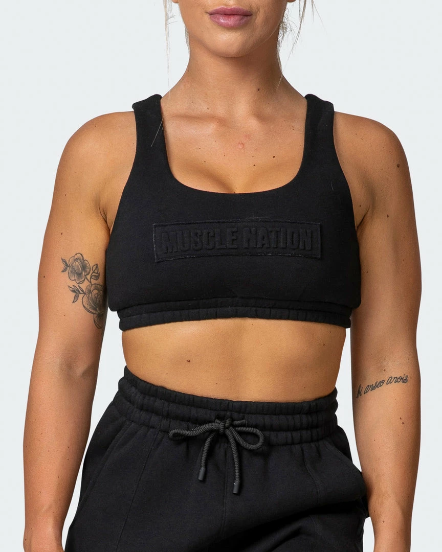 Muscle Nation Lounge Crop - Black 4 Muscle Nation Lounge Crop - Black