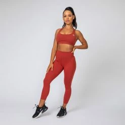 Muscle Nation Signature Scrunch 7/8 Leggings - Burnt Orange Scrunch Bum