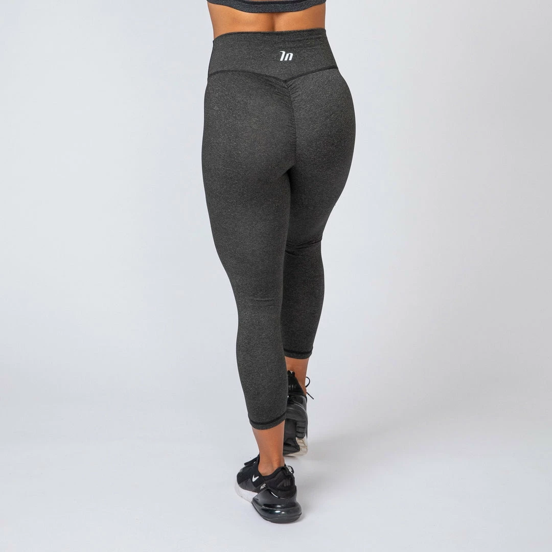 Muscle Nation Scrunch Bum Signature Scrunch 7/8 Leggings - Heather Black 4 Muscle Nation Scrunch Bum Signature Scrunch 7/8 Leggings - Heather Black