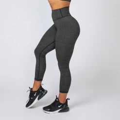 Muscle Nation Scrunch Bum Signature Scrunch 7/8 Leggings - Heather Black 10 Muscle Nation Scrunch Bum Signature Scrunch 7/8 Leggings - Heather Black