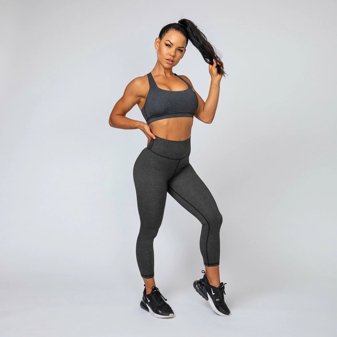 Muscle Nation Scrunch Bum Signature Scrunch 7/8 Leggings - Heather Black 8 Muscle Nation Scrunch Bum Signature Scrunch 7/8 Leggings - Heather Black