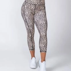 Muscle Nation 7/8 Pocket Leggings - Yellow Leopard 13 Muscle Nation 7/8 Pocket Leggings - Yellow Leopard