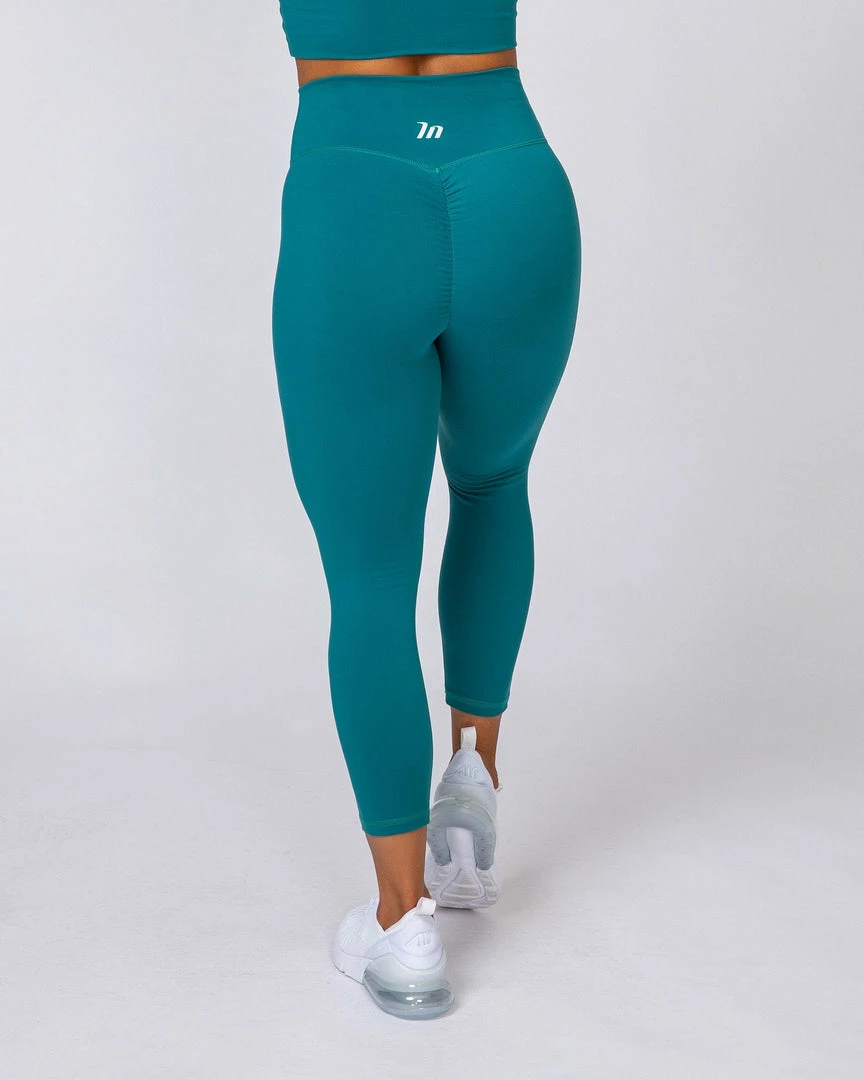 Muscle Nation Signature Scrunch 7/8 Leggings - Teal 5 Muscle Nation Signature Scrunch 7/8 Leggings - Teal