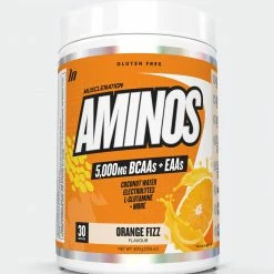 Muscle Nation 30% EOFY SALE AMINOS BCAAs EAAs - Orange Fizz - 30 Serves