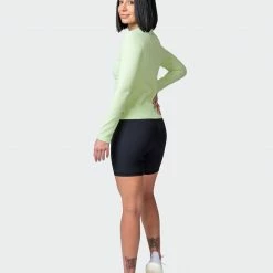 Muscle Nation Classic Ribbed Long Sleeve Top - Minty 15 Muscle Nation Classic Ribbed Long Sleeve Top - Minty