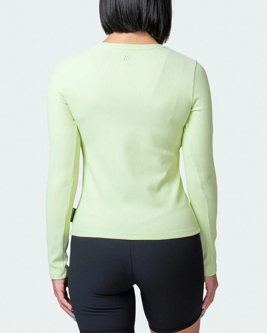 Muscle Nation Classic Ribbed Long Sleeve Top - Minty 8 Muscle Nation Classic Ribbed Long Sleeve Top - Minty