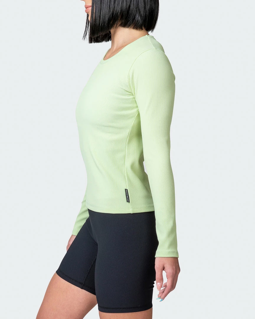 Muscle Nation Classic Ribbed Long Sleeve Top - Minty 6 Muscle Nation Classic Ribbed Long Sleeve Top - Minty