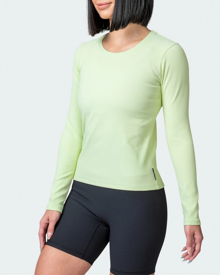 Muscle Nation Classic Ribbed Long Sleeve Top - Minty 5 Muscle Nation Classic Ribbed Long Sleeve Top - Minty