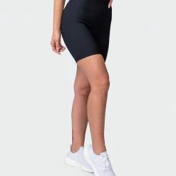 Muscle Nation Zero Rise Rib Bike Shorts - Black