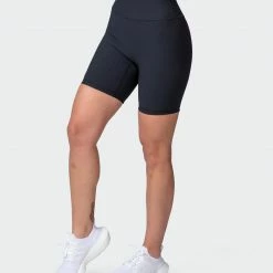 Muscle Nation Zero Rise Rib Bike Shorts - Black