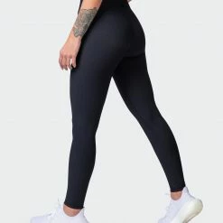 Muscle Nation Welcome To The Club Zero Rise Rib Ankle Length Leggings - Black 11 Muscle Nation Welcome To The Club Zero Rise Rib Ankle Length Leggings - Black