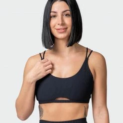 Muscle Nation Welcome To The Club All Day Rib Bralette - Black