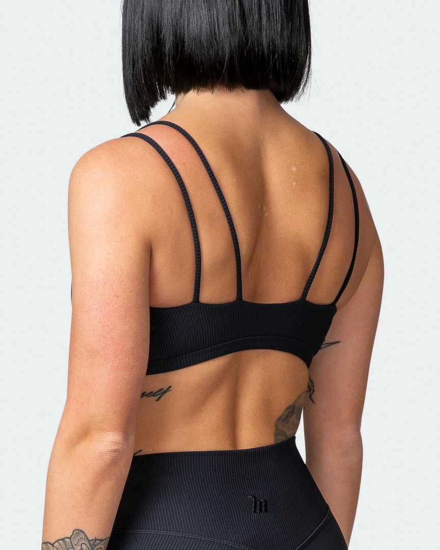 Muscle Nation Welcome To The Club All Day Rib Bralette - Black 7 Muscle Nation Welcome To The Club All Day Rib Bralette - Black