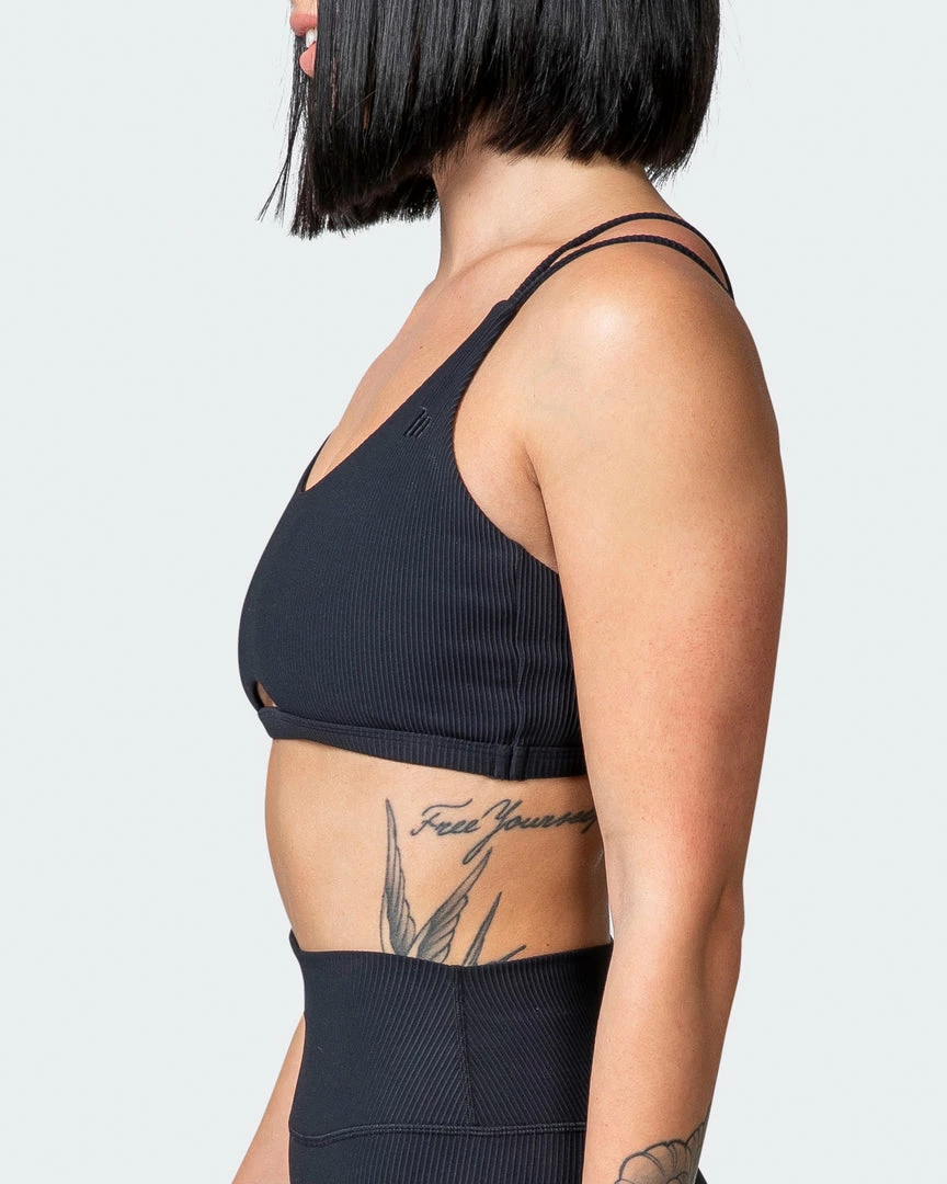 Muscle Nation Welcome To The Club All Day Rib Bralette - Black 6 Muscle Nation Welcome To The Club All Day Rib Bralette - Black