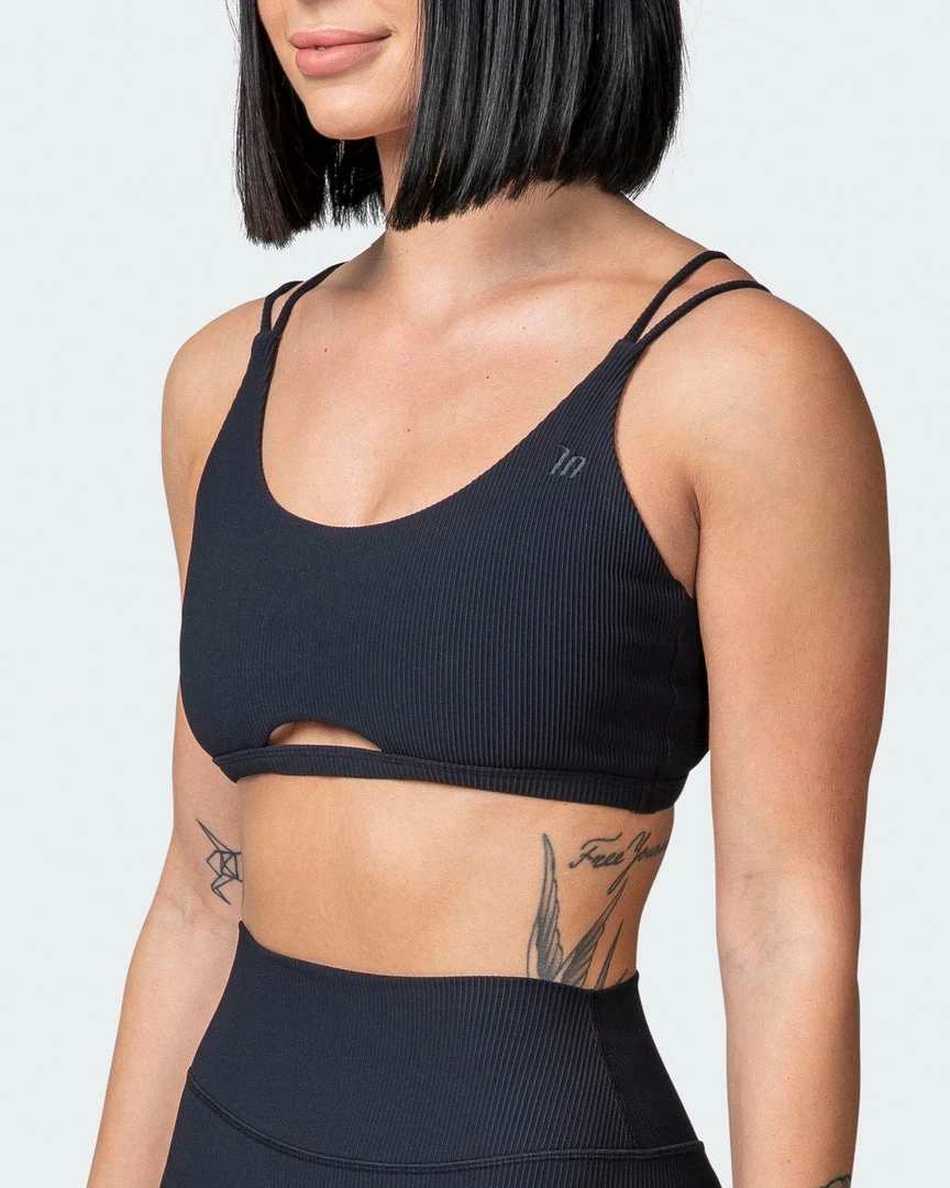 Muscle Nation Welcome To The Club All Day Rib Bralette - Black 5 Muscle Nation Welcome To The Club All Day Rib Bralette - Black