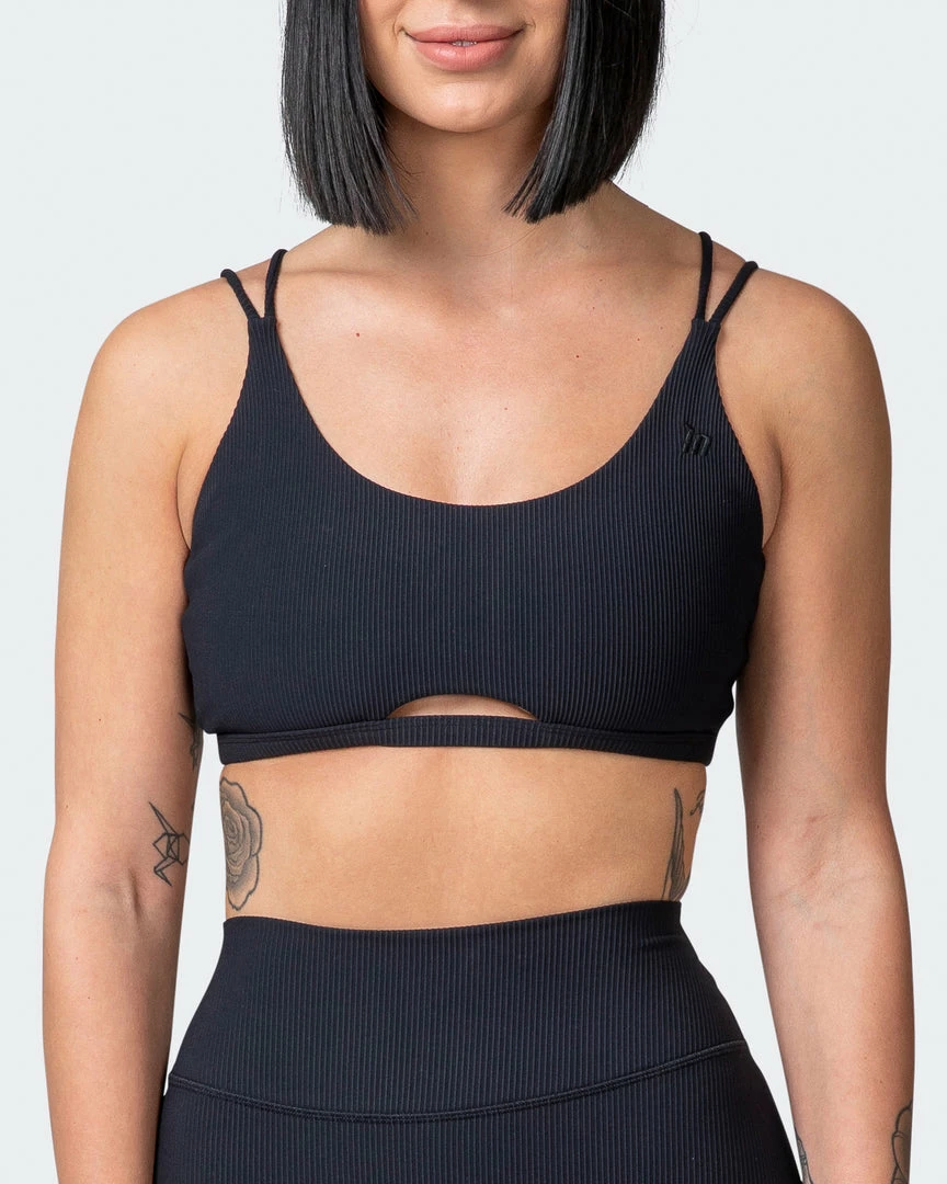 Muscle Nation Welcome To The Club All Day Rib Bralette - Black 4 Muscle Nation Welcome To The Club All Day Rib Bralette - Black