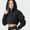 Muscle Nation Lounge Cropped Hoodie - Black Welcome To The Club 2 Muscle Nation Lounge Cropped Hoodie - Black Welcome To The Club