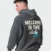 Muscle Nation Welcome To The Club Mens MN Club Oversized Vintage Hoodie - Washed Black 1 Muscle Nation Welcome To The Club Mens MN Club Oversized Vintage Hoodie - Washed Black