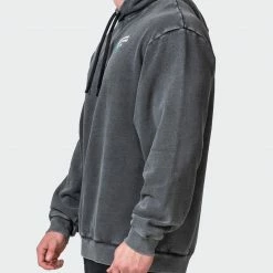 Muscle Nation Welcome To The Club Mens MN Club Oversized Vintage Hoodie - Washed Black 12 Muscle Nation Welcome To The Club Mens MN Club Oversized Vintage Hoodie - Washed Black