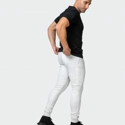 Muscle Nation Welcome To The Club Classic Tapered Joggers - White Marl