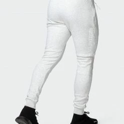 Muscle Nation Welcome To The Club Classic Tapered Joggers - White Marl