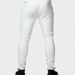 Muscle Nation Welcome To The Club Classic Tapered Joggers - White Marl