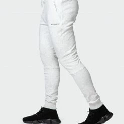Muscle Nation Welcome To The Club Classic Tapered Joggers - White Marl
