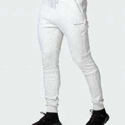 Muscle Nation Welcome To The Club Classic Tapered Joggers - White Marl