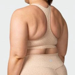 Muscle Nation Flex Bra - Brown Sugar Mini Cheetah Print Welcome To The Club