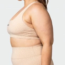 Muscle Nation Flex Bra - Brown Sugar Mini Cheetah Print Welcome To The Club