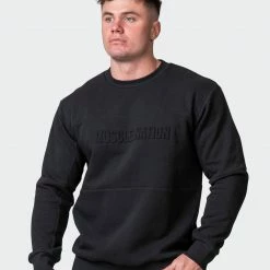 Muscle Nation Mens Lounge Jumper - Black