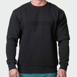 Muscle Nation Mens Lounge Jumper - Black