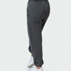 Muscle Nation Womens MN Club Vintage Trackies - Washed Black