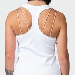 Muscle Nation Welcome To The Club Classic Rib Tank - White