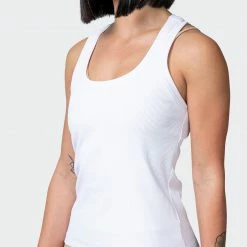Muscle Nation Welcome To The Club Classic Rib Tank - White